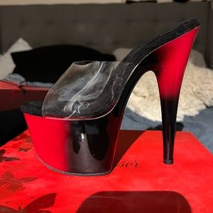 Beautiful red and black stilettos